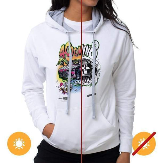 NASCAR Hooded Sweatshirt - Jimmie Johnson - 3 White by DelSol for Women - 1 Pc T-Shirt (M)