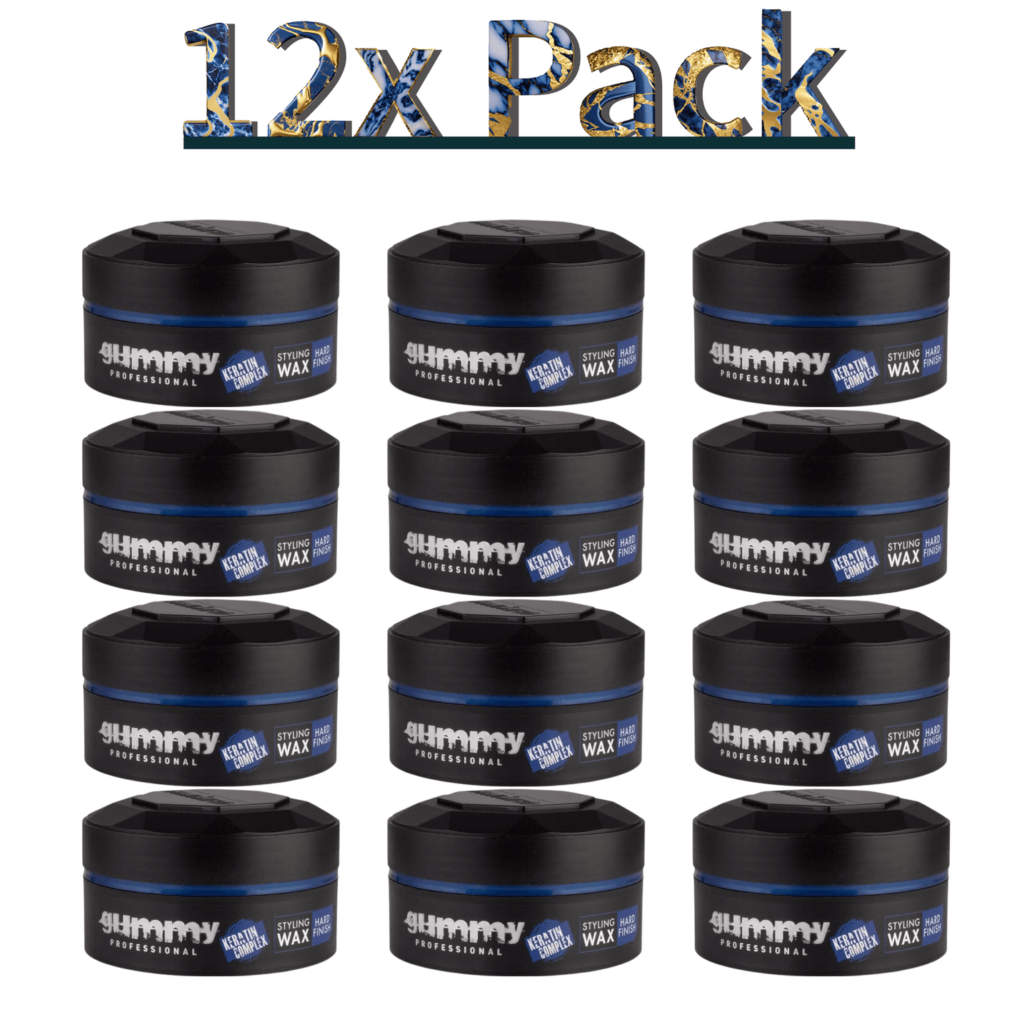 Gummy Hair Styling Wax Hard Finish Multipack