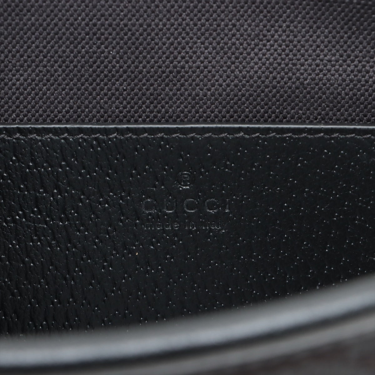 Gucci Jumbo GG Canvas  Leather Clutch Bag Black