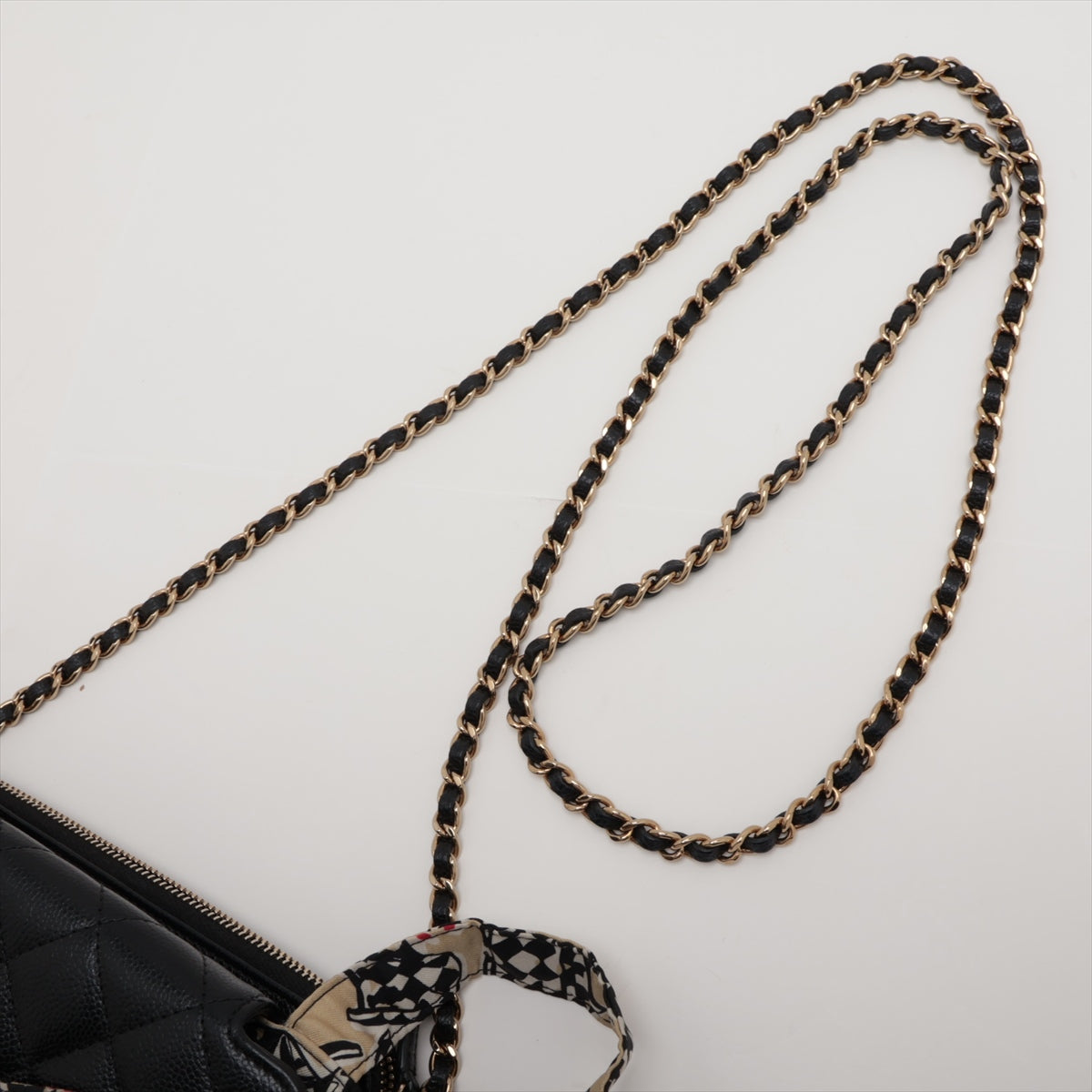 Chanel Racer Flag Print Canvas Tote Bag Beige