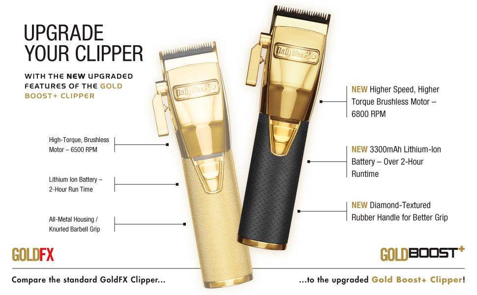 BABYLISS PRO GOLDFX Boost+ Metal Lithium Clipper FX870GBP - BarberSets