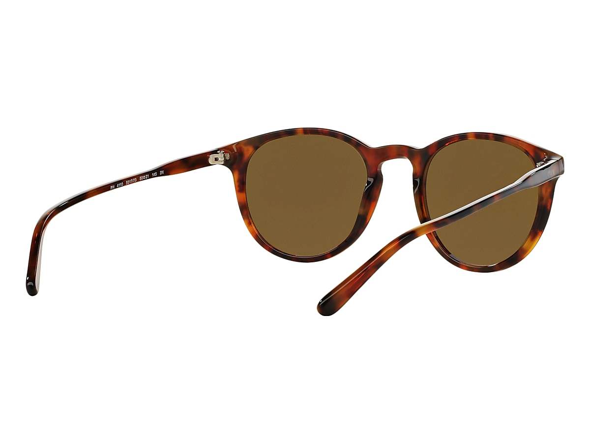 Polo Ralph Lauren PH 4110 5017-73 - Shiny Havana Jerry-Olive Green by Ralph Lauren for Men - 50-21-145 mm Sunglasses