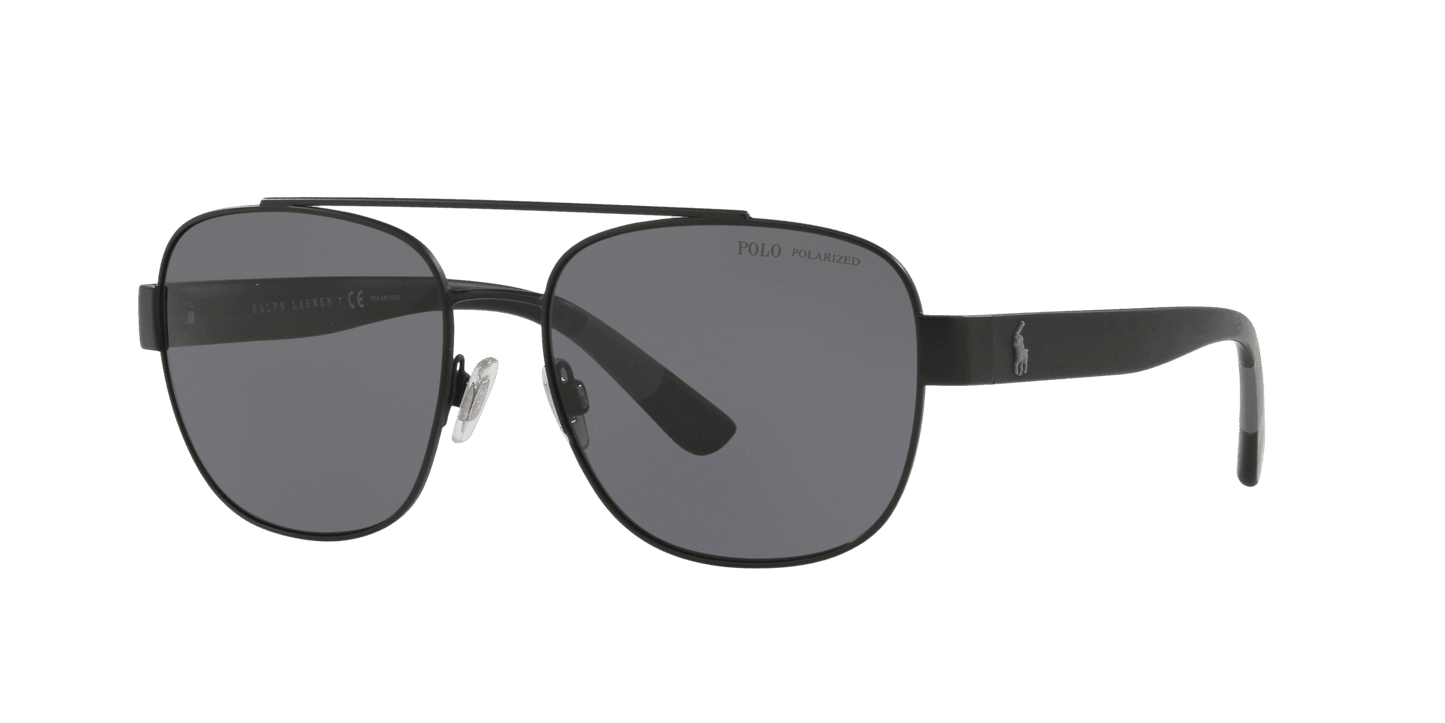 Polo Ralph Lauren PH 3095 9038-87 - Matte Black-Grey by Ralph Lauren for Men - 63-16-130 mm Sunglasses
