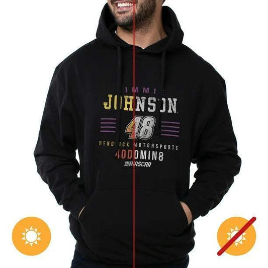 NASCAR Hooded Sweatshirt - Jimmie Johnson - 2 Black by DelSol for Men - 1 Pc T-Shirt (2XL)