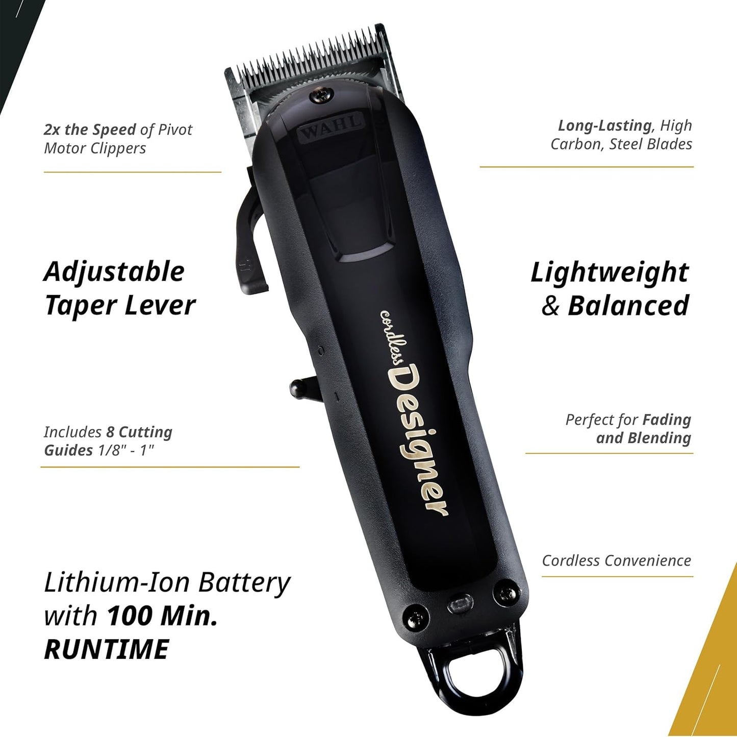 Wahl Cordless Designer Lithium Ion Clipper: Ultimate Cordless Precision