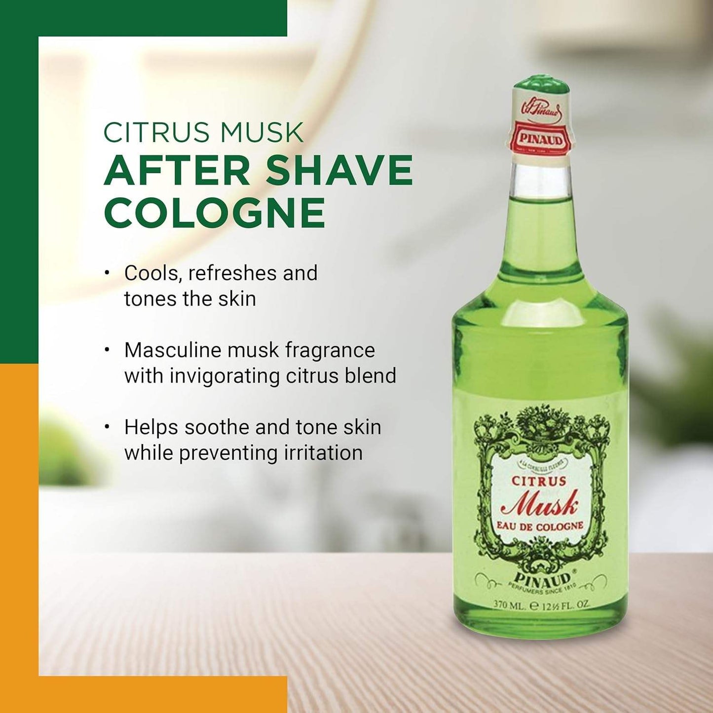 Clubman Citrus Musk Eau De Cologne, 12.5 Oz