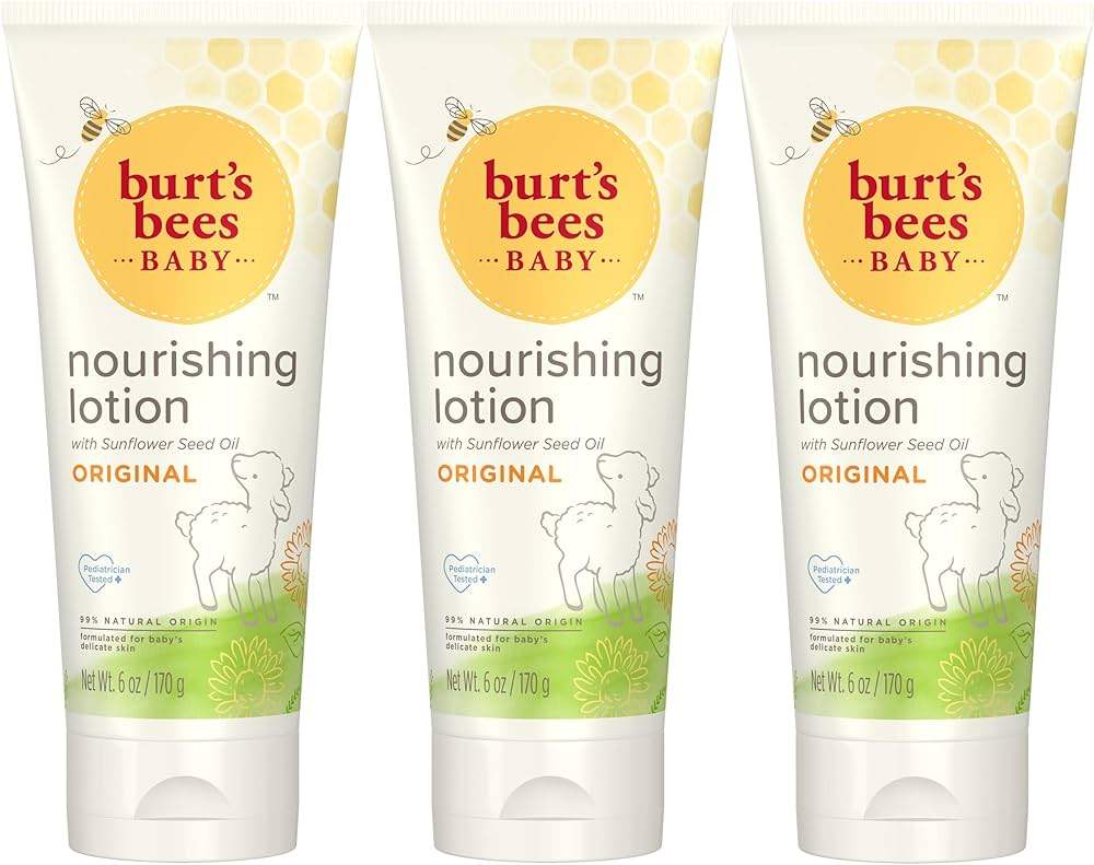 Baby Ultra Gentle Lotion by Burts Bees for Kids - 6 oz Body Lotion - Pack of 3
