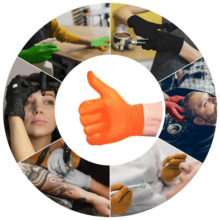 LV3 Nitrile Gloves 100ct Orange X-Large