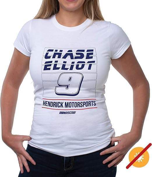 NASCAR Womens Crew Tee - Chase Elliot - 2 White by DelSol for Women - 1 Pc T-Shirt (2XL)