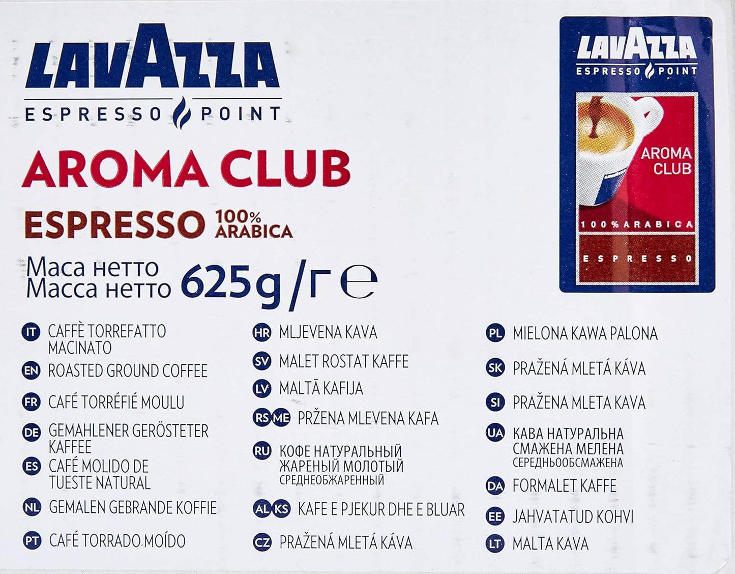 Espresso Point Aroma Club Coffee by Lavazza for Unisex - 100 Pods Coffee