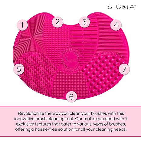 Sigma Spa Express Brush Cleaning Mat - Pink by SIGMA for Women - 1 Pc Brush Cleaner