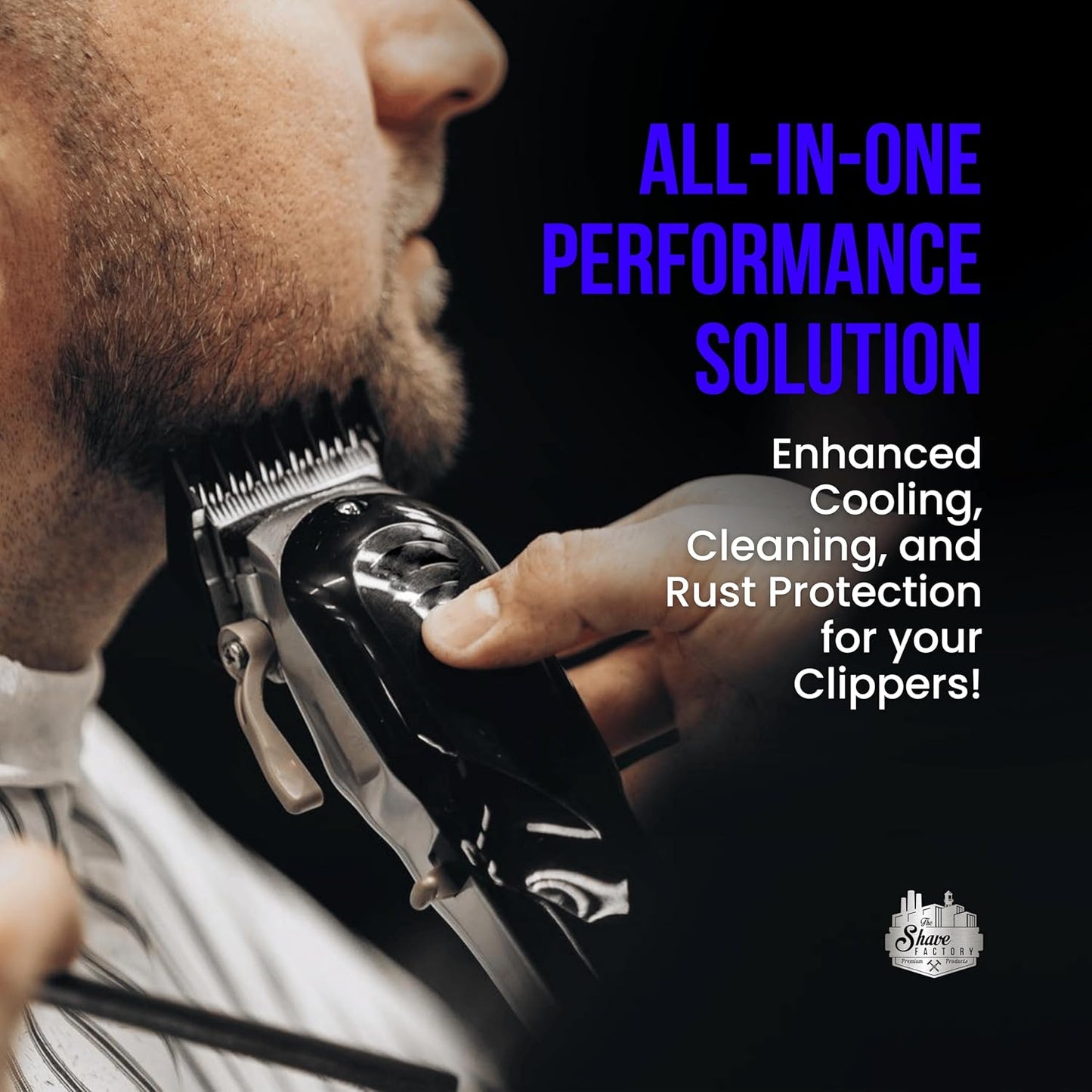 The Shave Factory ClipperCare PLUS+ 6in1 Spray LEMON - 500ml / 16.9 oz