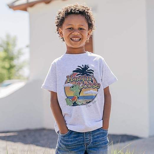 Men Crew Tee - Hangin Loose - Ash by DelSol for Men - 1 Pc T-Shirt (5/6T)