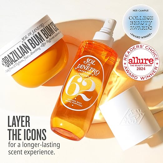 Brazilian Bum Bum Cream by Sol de Janeiro for Unisex - 8.1 oz Body Lotion - Pack of 2