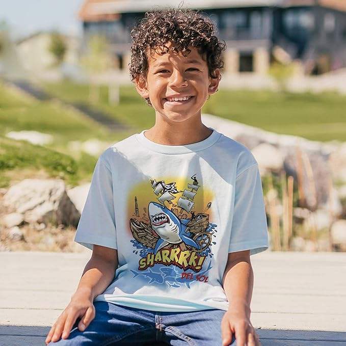 Kids Crew Tee - Sharrrk by DelSol for Kids - 1 Pc T-Shirt (YS)
