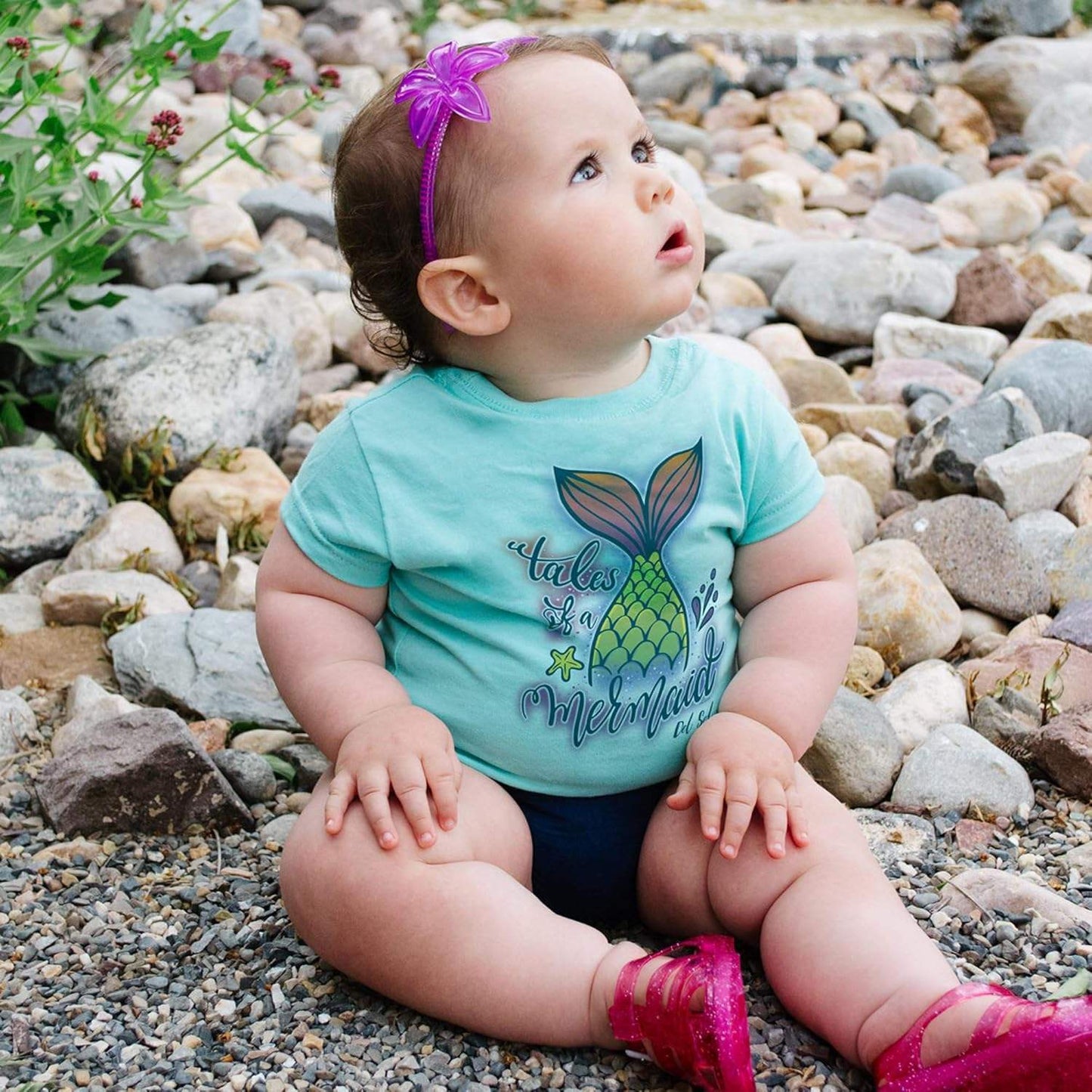 Girls Crew Tee - Tales of a Mermaid - Chill by DelSol for Women - 1 Pc T-Shirt (2T)