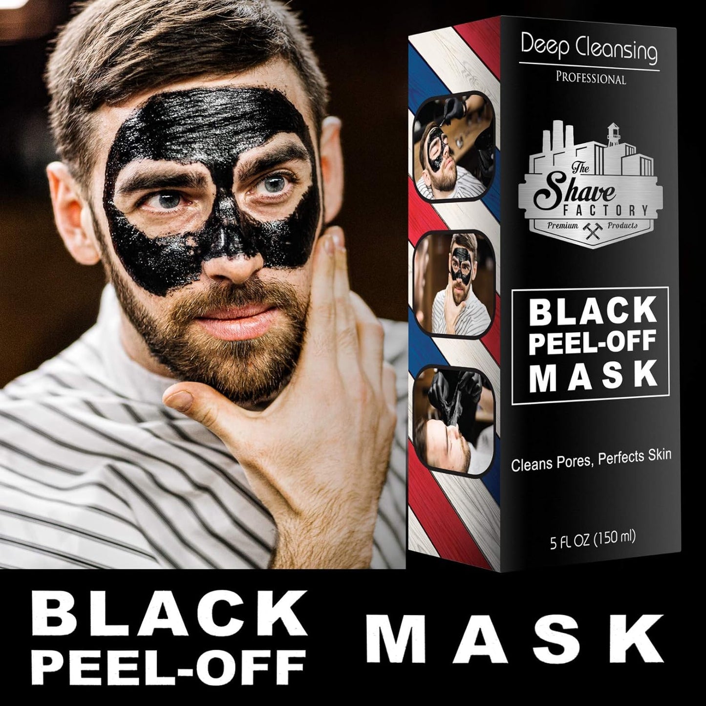 Black Peel off Mask 150ml The Shave Factory