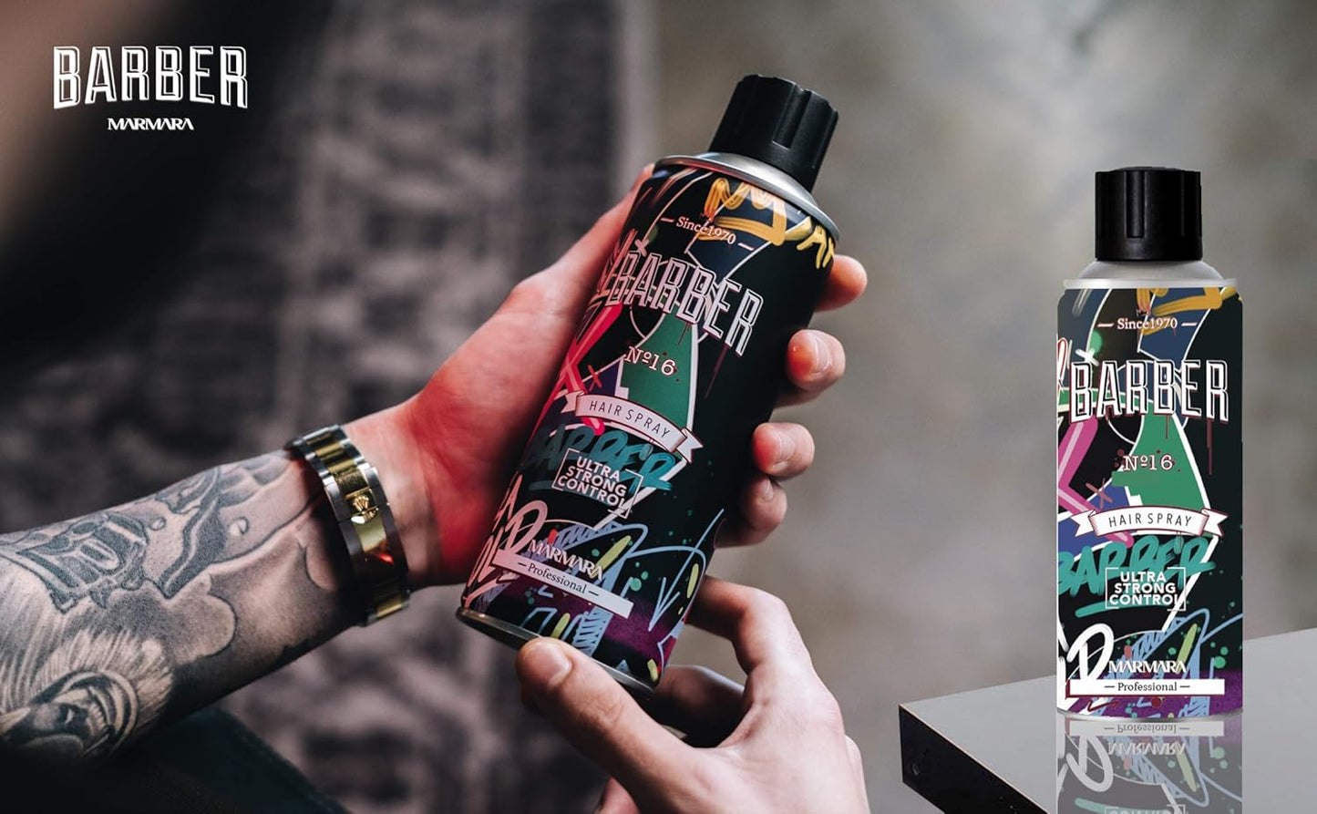 Marmara Barber Hair Spray No.16 Ultra Strong 13.5 oz