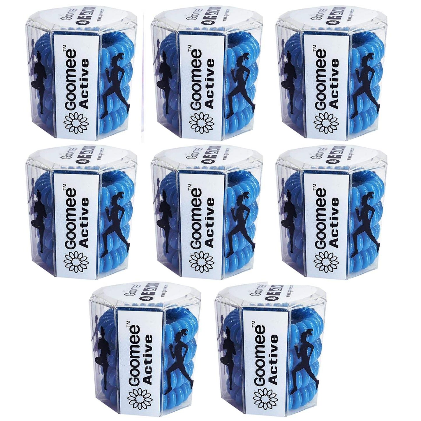 Active The Markless Hair Loop Set - Blue Olympic Waters by Goomee for Women - 4 Pc Hair Tie