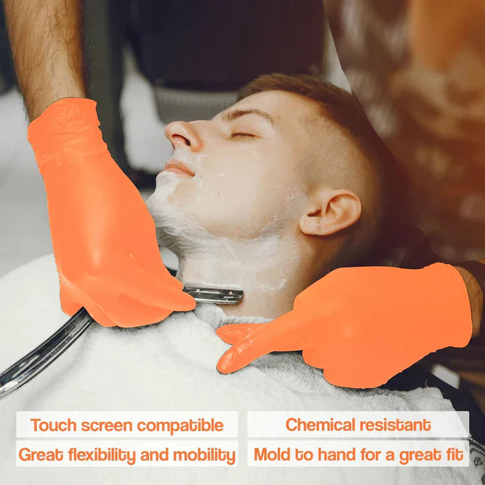 LV3 Nitrile Gloves 100ct Orange X-Large