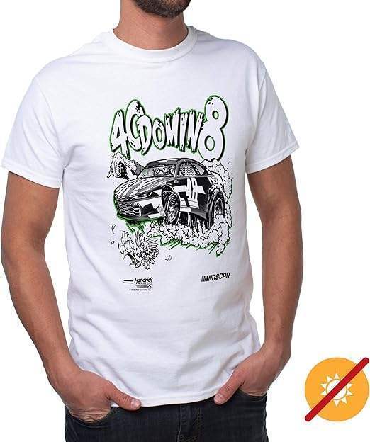 NASCAR Mens Classic Crew Tee - Jimmie Johnson - 3 White by DelSol for Men - 1 Pc T-Shirt (L)