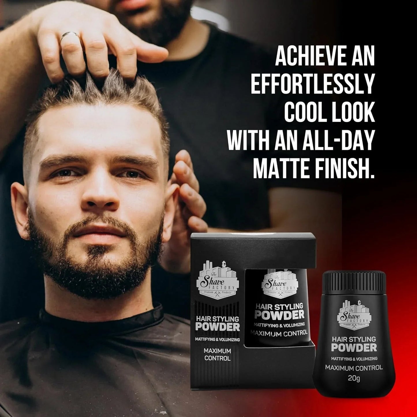 The Shave Factory Hair Styling Powder 20g / 0.7 oz Multipack