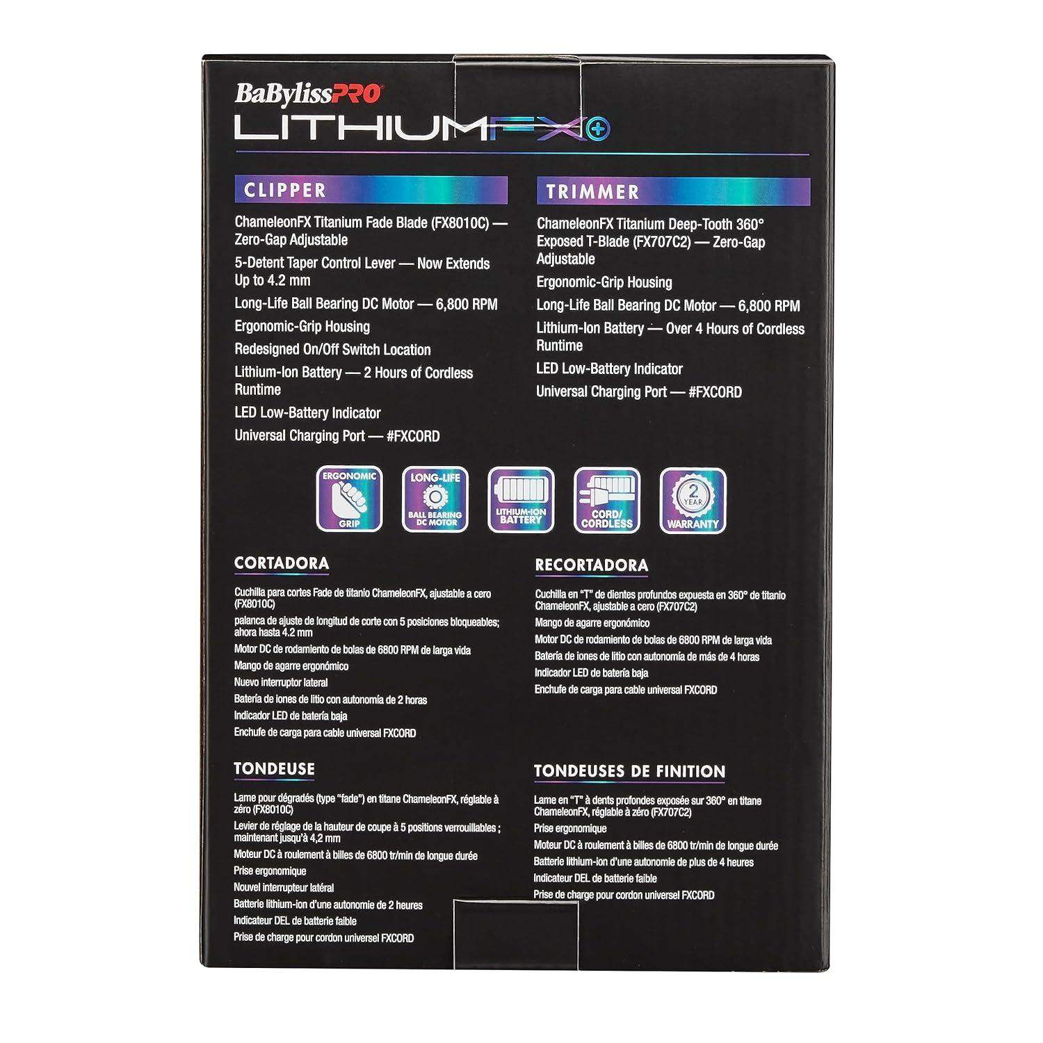 Babyliss Pro Lithium Fx Iridescent Holiday Prepack -BB-FX73HOLPKRB - BarberSets