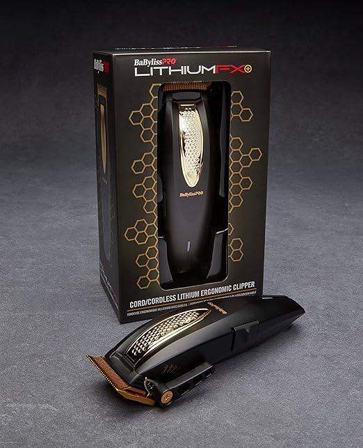 Babyliss Pro Lithiumfx Cord / Cordless Ergonomic Clipper - Gold BB-FX673NS - BarberSets