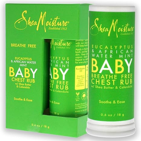 Eucalyptus and African Water Mint Baby Chest Rub by Shea Moisture for Unisex - 0.6 oz Ointment