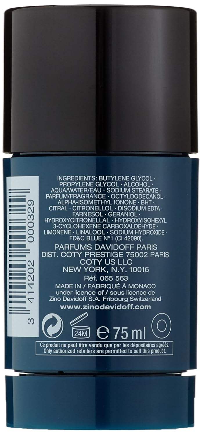 Cool Water by Davidoff for Men - 2.4 oz Deodorant Stick