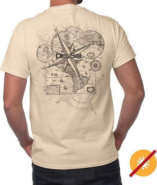 Men Classic Crew Tee - Lost Atlas by DelSol for Men - 1 Pc T-Shirt (Medium)