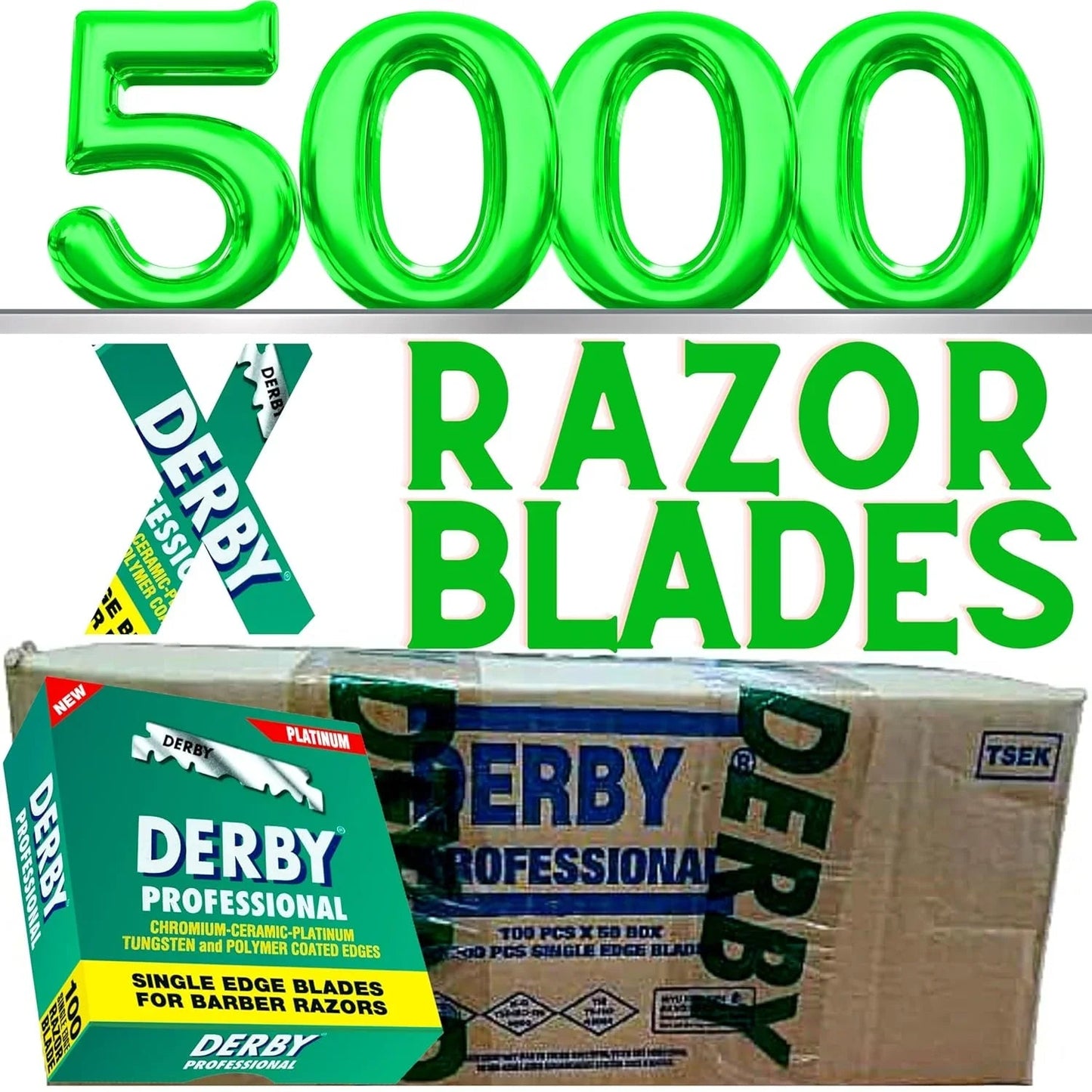 Derby Professional Single Edge Razor Blades - 5000 ct | Free Shipping