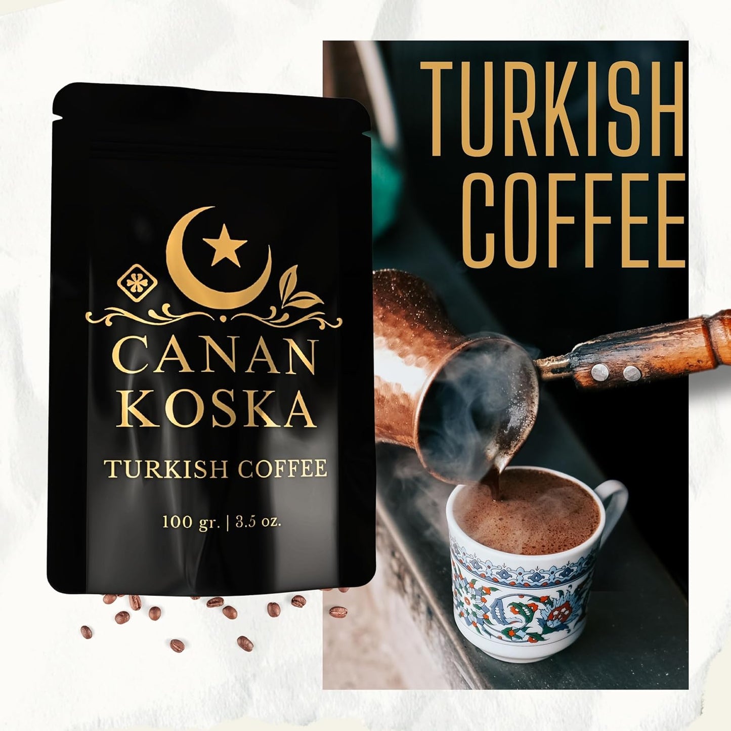 Canan Koska Turkish Coffee Medium Roast Ground Coffee 100% Arabica