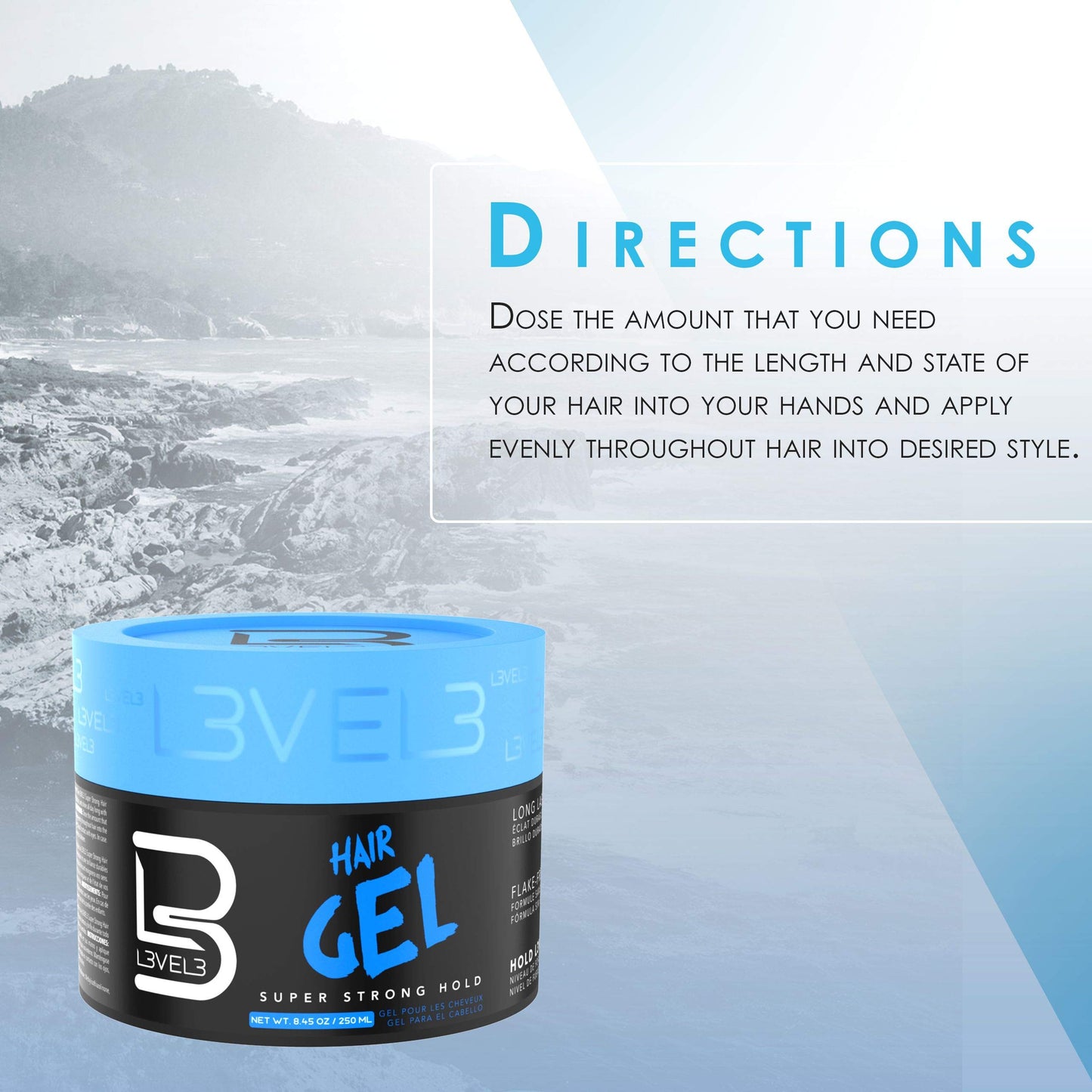 L3VEL3 Hair Styling Gel 16.9 oz