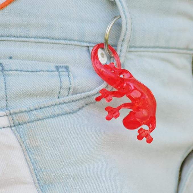 Color-Changing Key Chain Lizard - Red by DelSol for Women - 1 Pc Keychain - Pack of 3