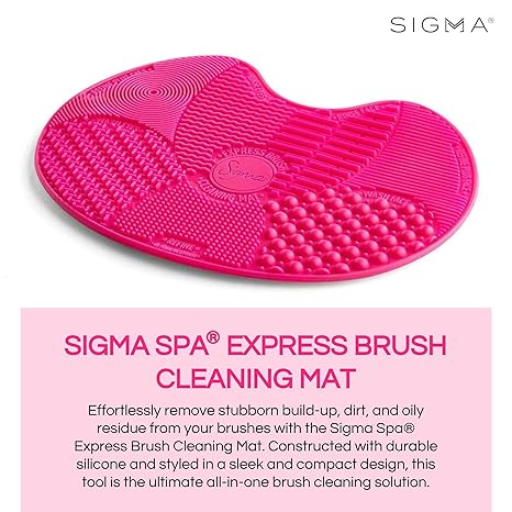 Sigma Spa Express Brush Cleaning Mat - Pink by SIGMA for Women - 1 Pc Brush Cleaner
