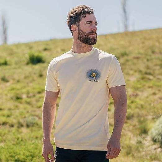 Men Classic Crew Tee - Lost Atlas by DelSol for Men - 1 Pc T-Shirt (Small)