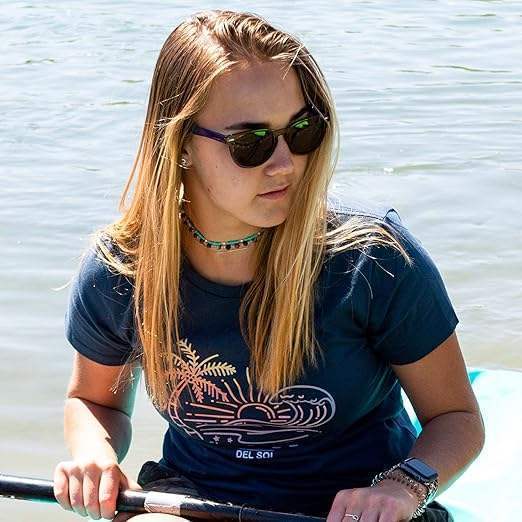 Men Crew Tee - Sunny Beach - Indigo by DelSol for Men - 1 Pc T-Shirt (Small)