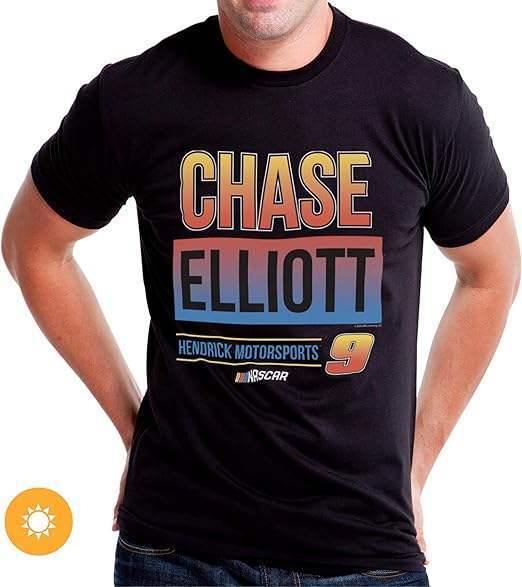 NASCAR Mens Classic Crew Tee - Chase Elliot - 3 Black by DelSol for Men - 1 Pc T-Shirt (S)