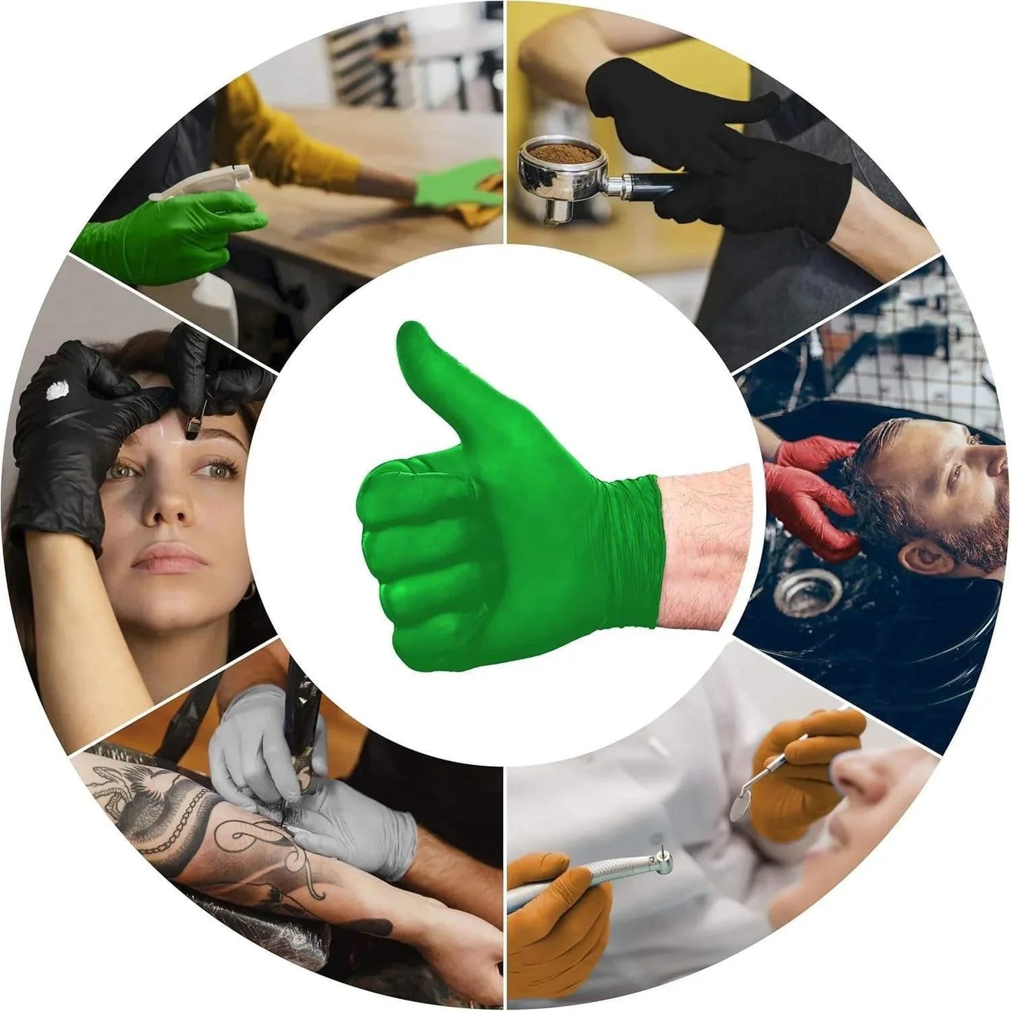 L3VEL3 Nitrile Gloves (100ct) - Lime Small Small