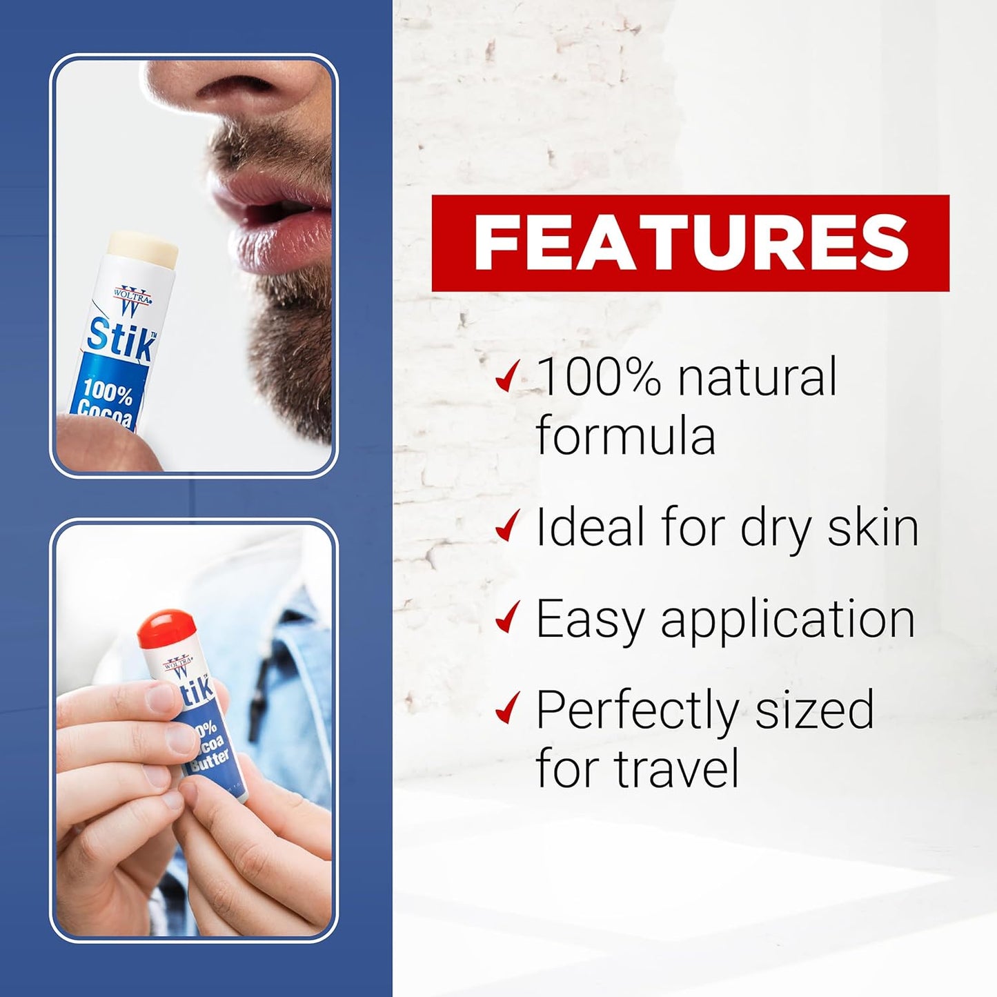 Woltra Stick 100% Cocoa Butter 1 oz