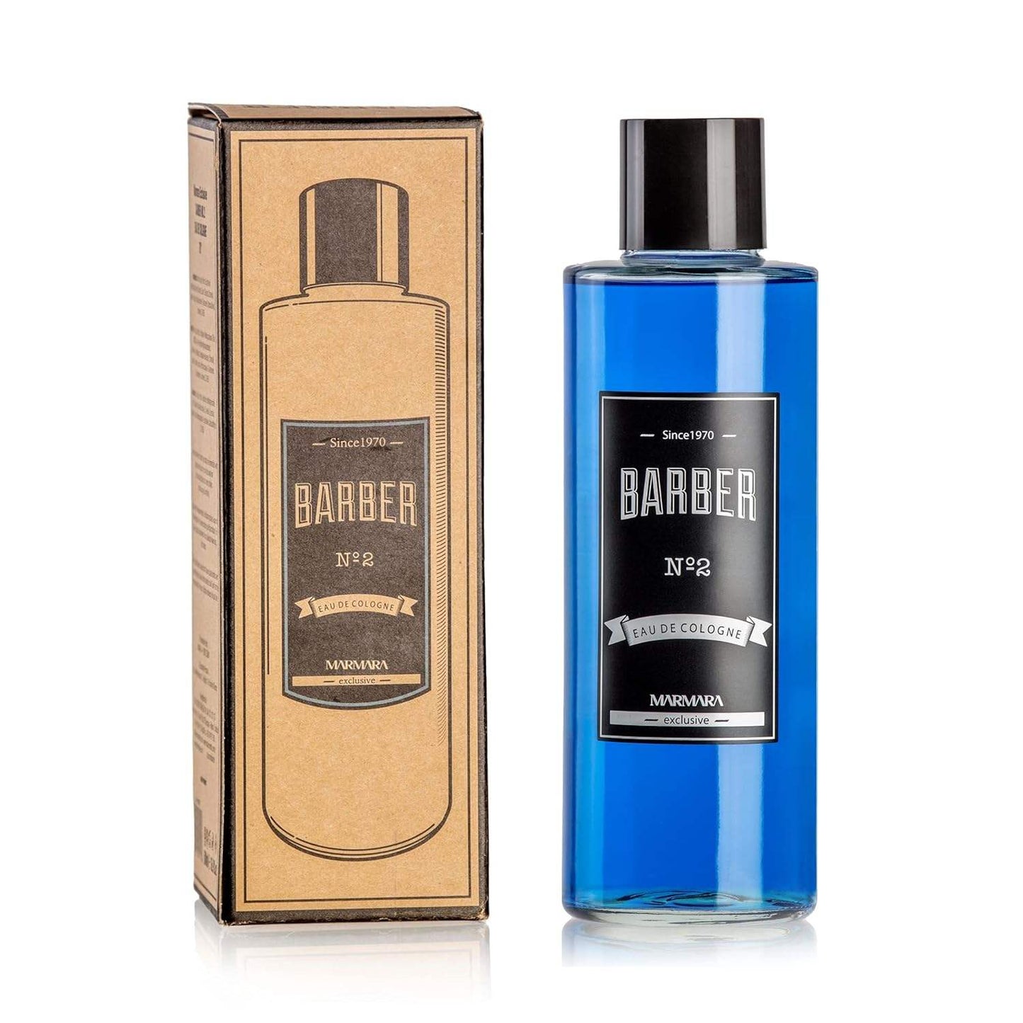Marmara Barber Cologne - Best Choice of Modern Barbers and Traditional Shaving Fans Glass Bottle (500 ml, No2)