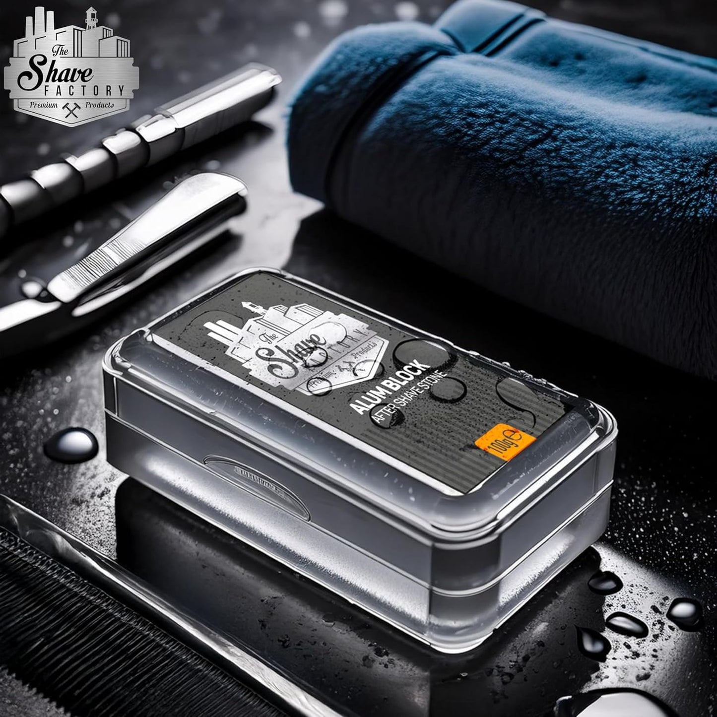 The Shave Factory Alum Block Aftershave for Shaving Razor 100g / 3.53 oz