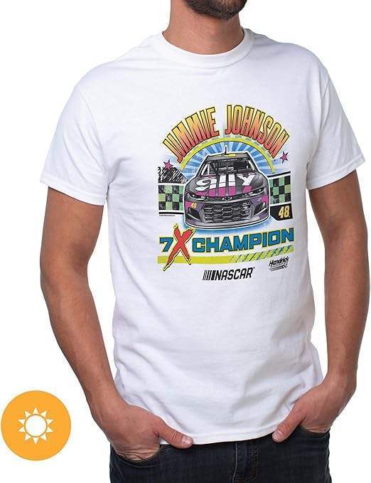 NASCAR Mens Classic Crew Tee - Jimmie Johnson - 9 White by DelSol for Men - 1 Pc T-Shirt (2XL)
