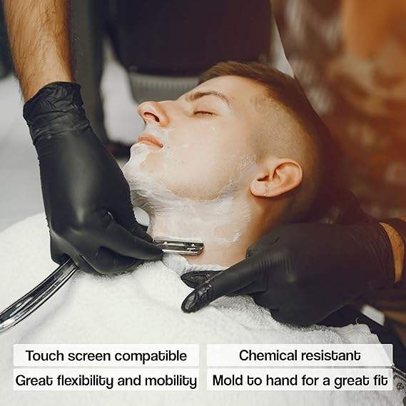 Level 3 Nitrile Gloves (100ct) - Black Large Large