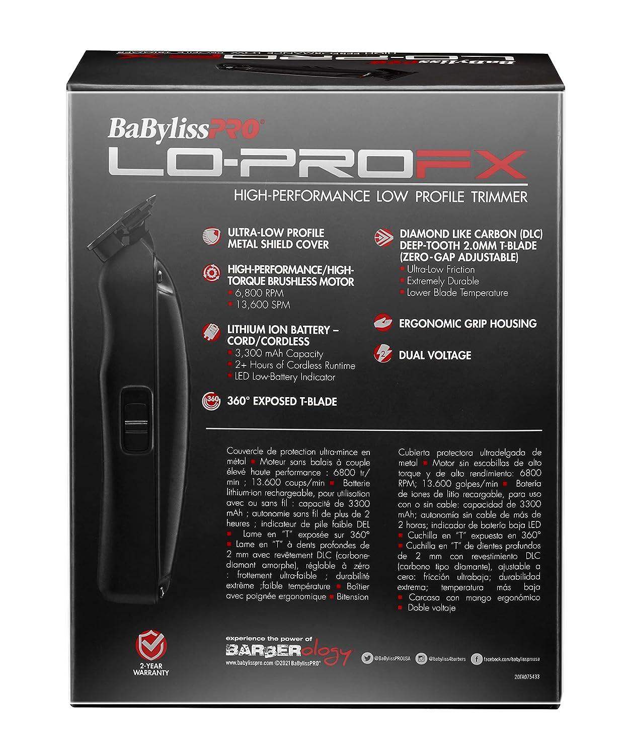 BABYLISS PRO LO-PROFX High-Performance Low Profile Trimmer BB-FX726 - BarberSets