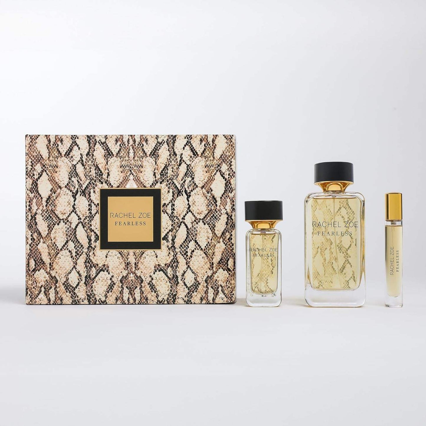 Fearless by Rachel Zoe for Women - 3 Pc Gift Set 3.4oz EDP Spray, 10oz Body Mist, Scarf
