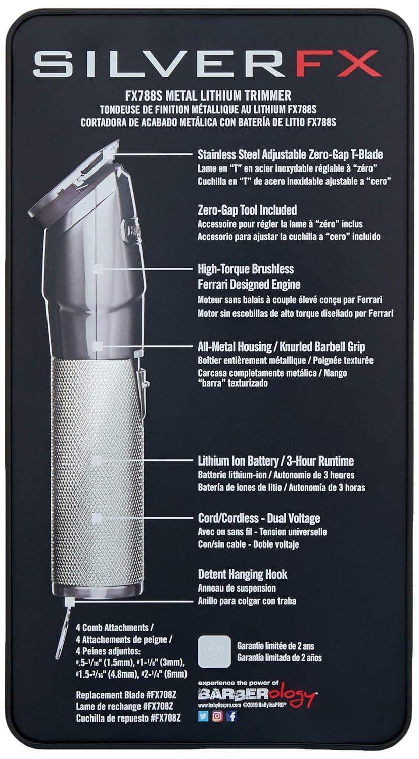 BABYLISS PRO Silver Trimmer BB-FX788S - BarberSets