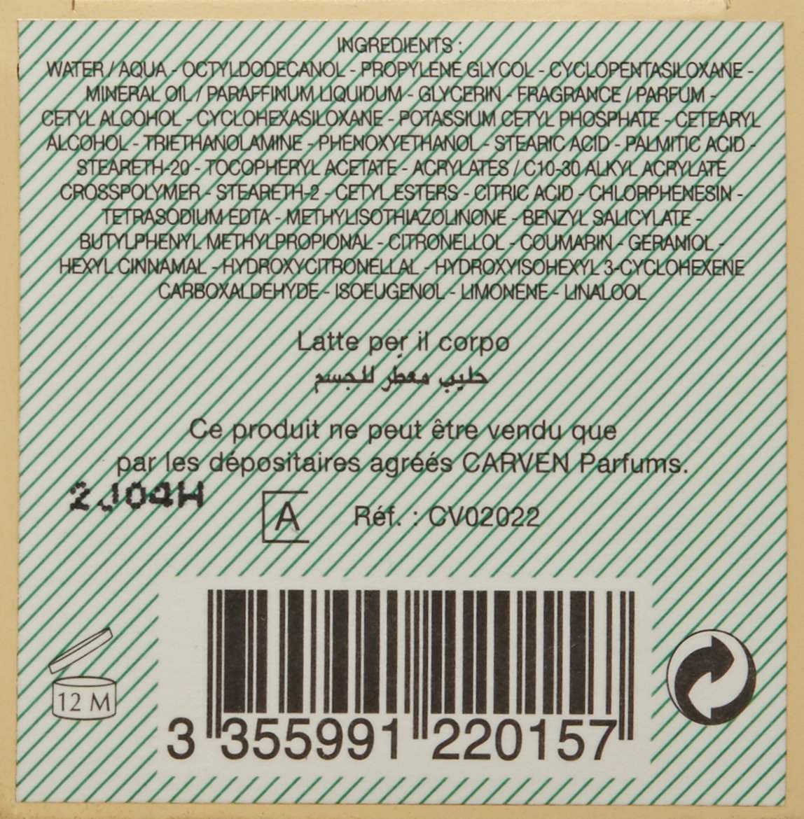 Le Parfum Perfumed Body Milk by Carven for Women - 6.66 oz Body Milk