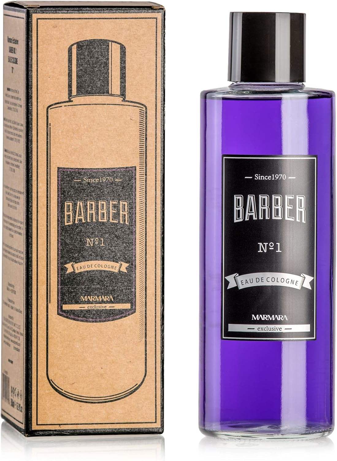 Marmara Barber Cologne - Best Choice of Modern Barbers and Traditional Shaving Fans (No 1 Purple, 500ml x 1 Bottle)